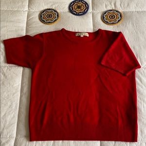 Soft short sleeve sweater